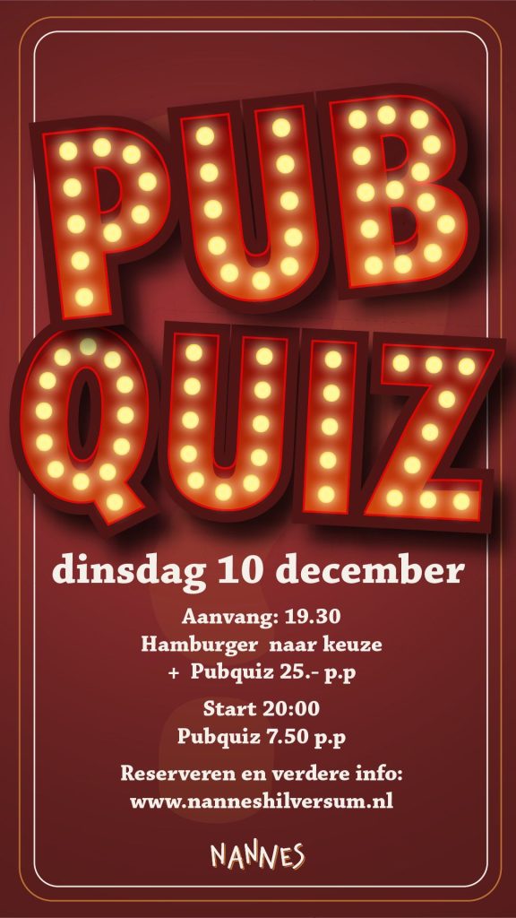 Pubquiz 10 dec 2024