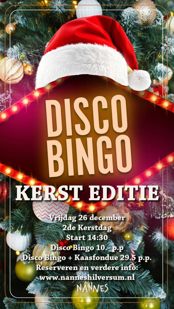 DISCO BINGO 26 december 2025