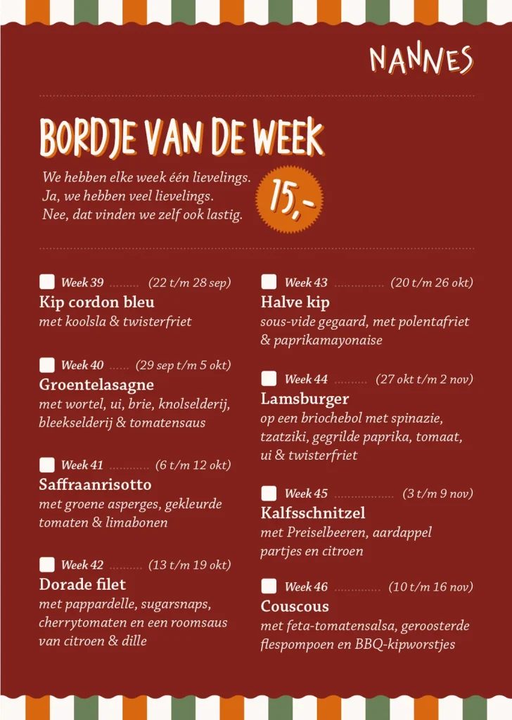 Nannes Weekbordjes wk39-46 2025